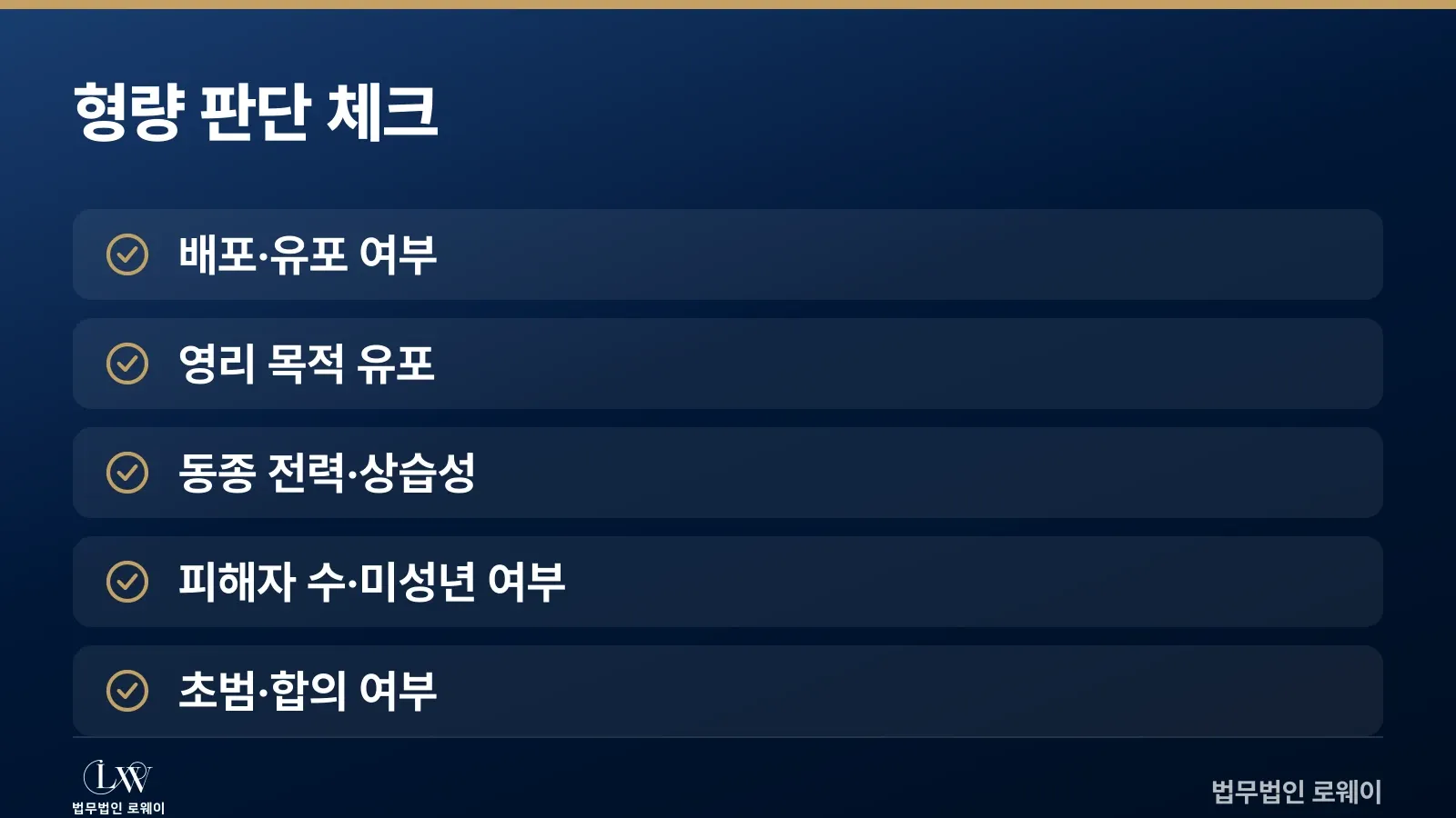 카메라등이용촬영죄 형량 판단 요소 체크리스트