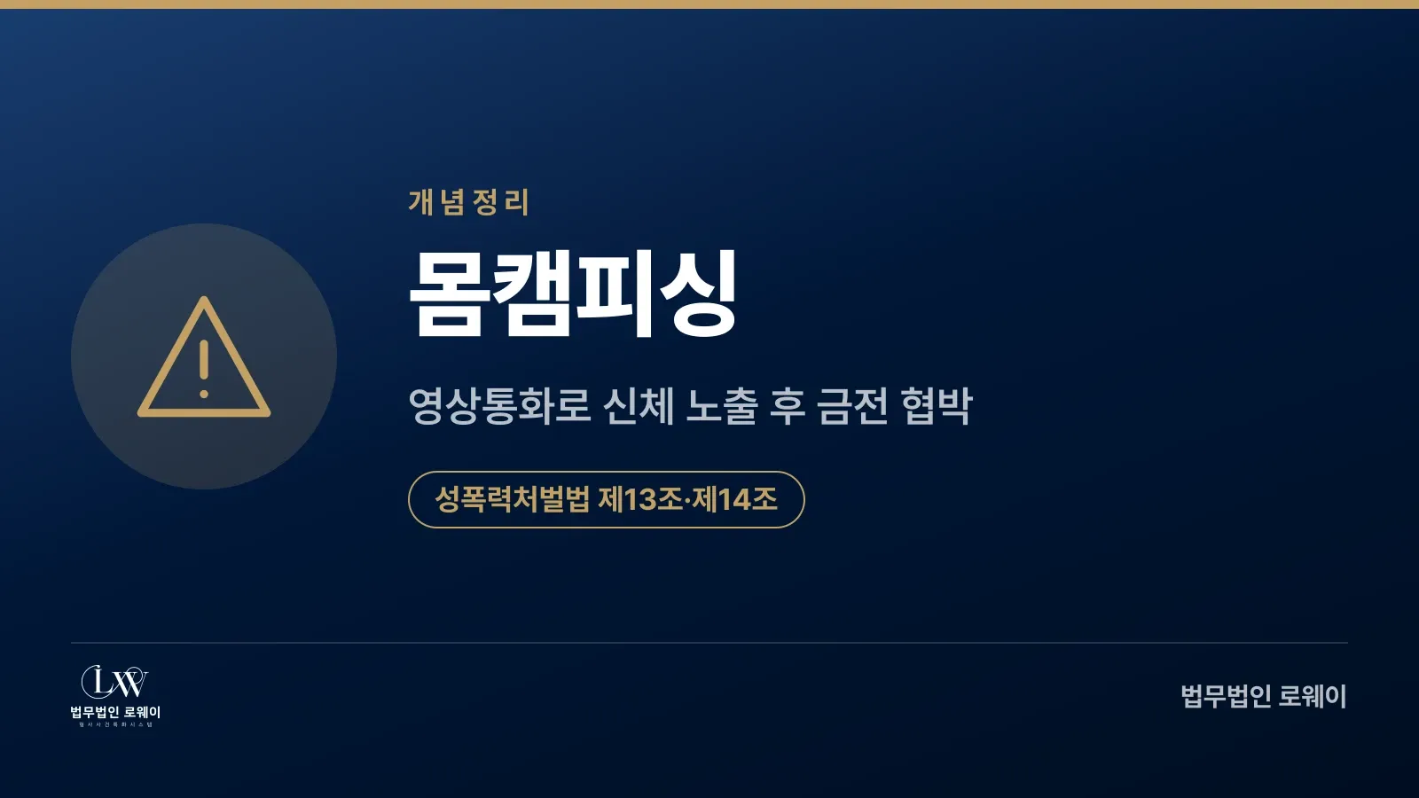 몸캠피싱 범죄의 정의와 법적 책임