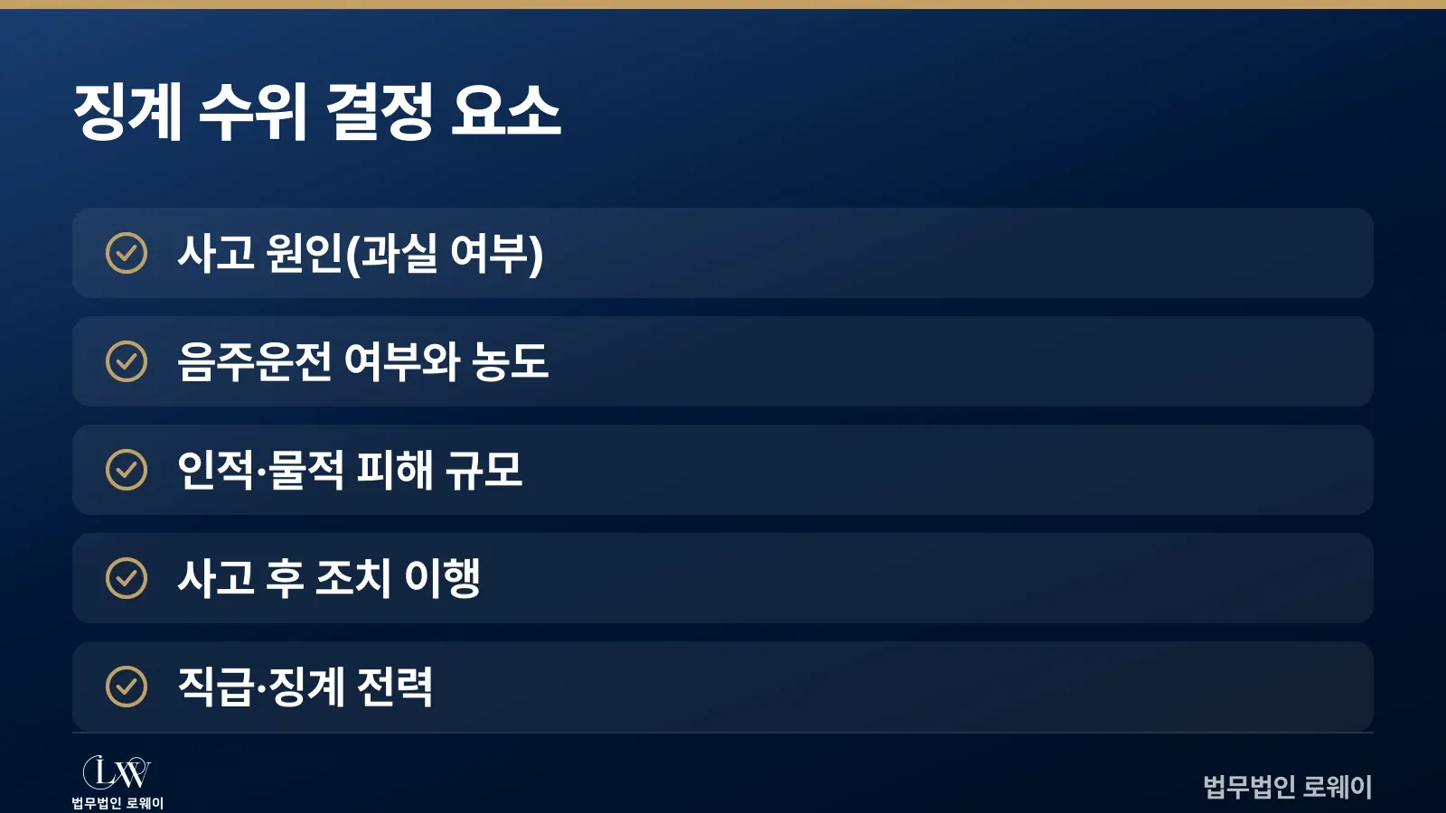 공무원 교통사고 징계 수위 판단 기준 5가지