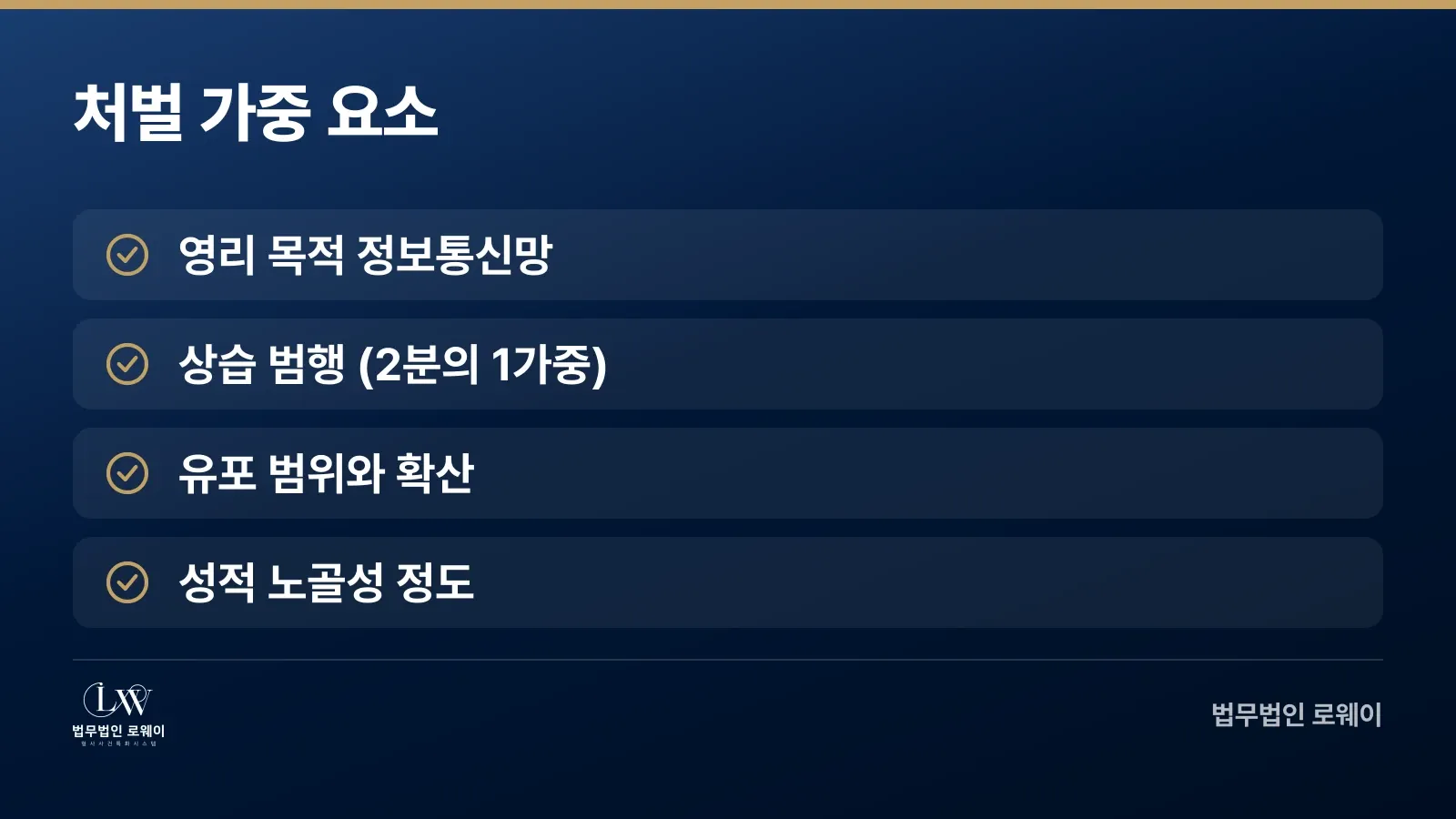 디지털성범죄 형량을 좌우하는 가중 요소 체크리스트