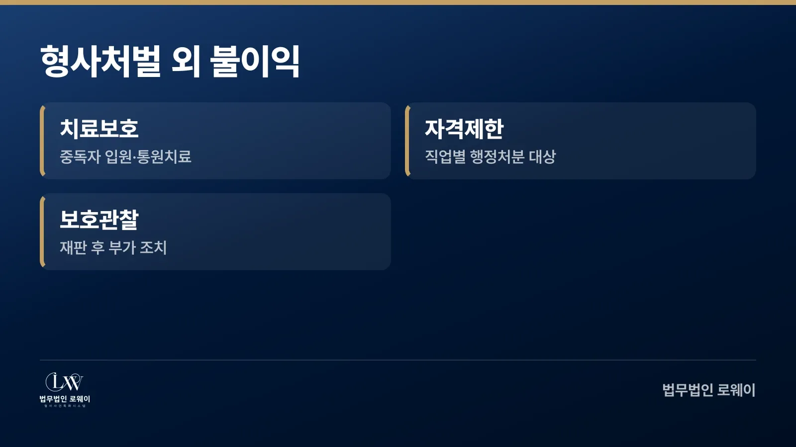 마약투약 및 소지 형사처벌 외 불이익 종류