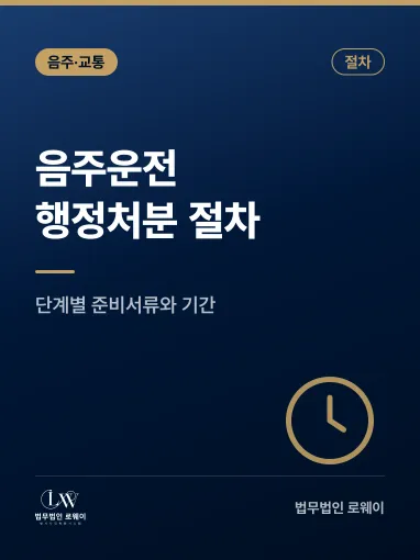 음주운전 행정처분 절차, 단계별 준비서류와 기간