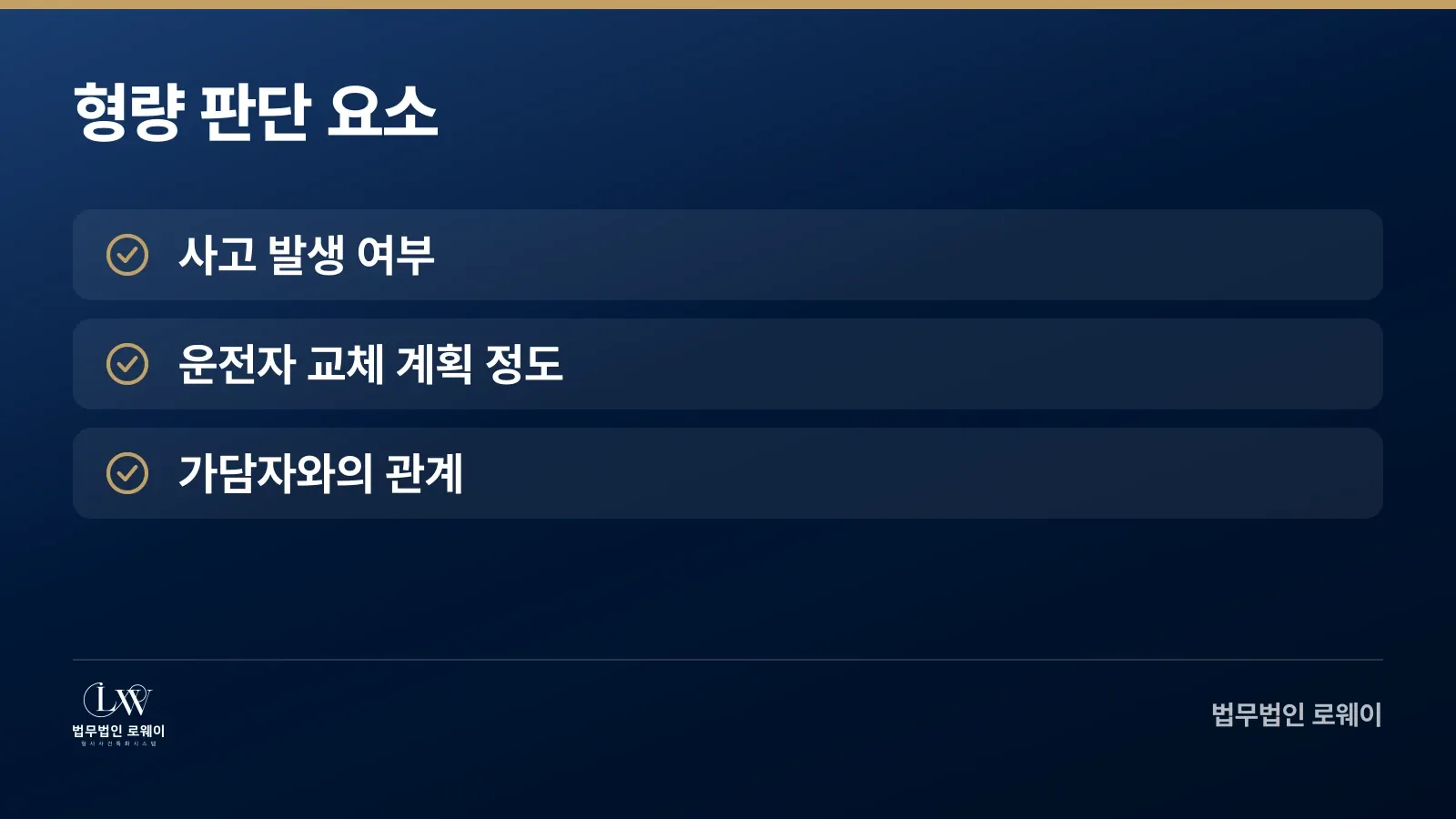 음주운전 운전자 바꿔치기의 형량을 좌우하는 판단 요소