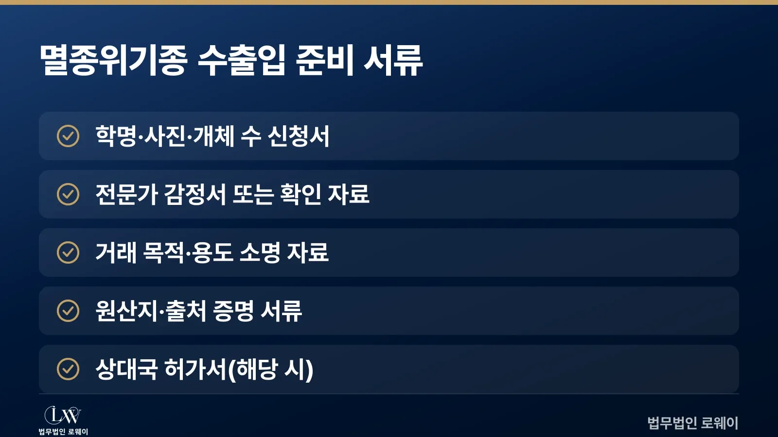 멸종위기종 수출입 허가 신청 시 필요한 5가지 준비 서류