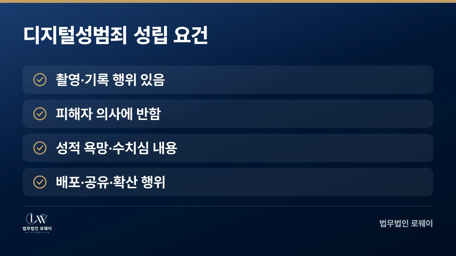 디지털성범죄 성립 요건 체크리스트