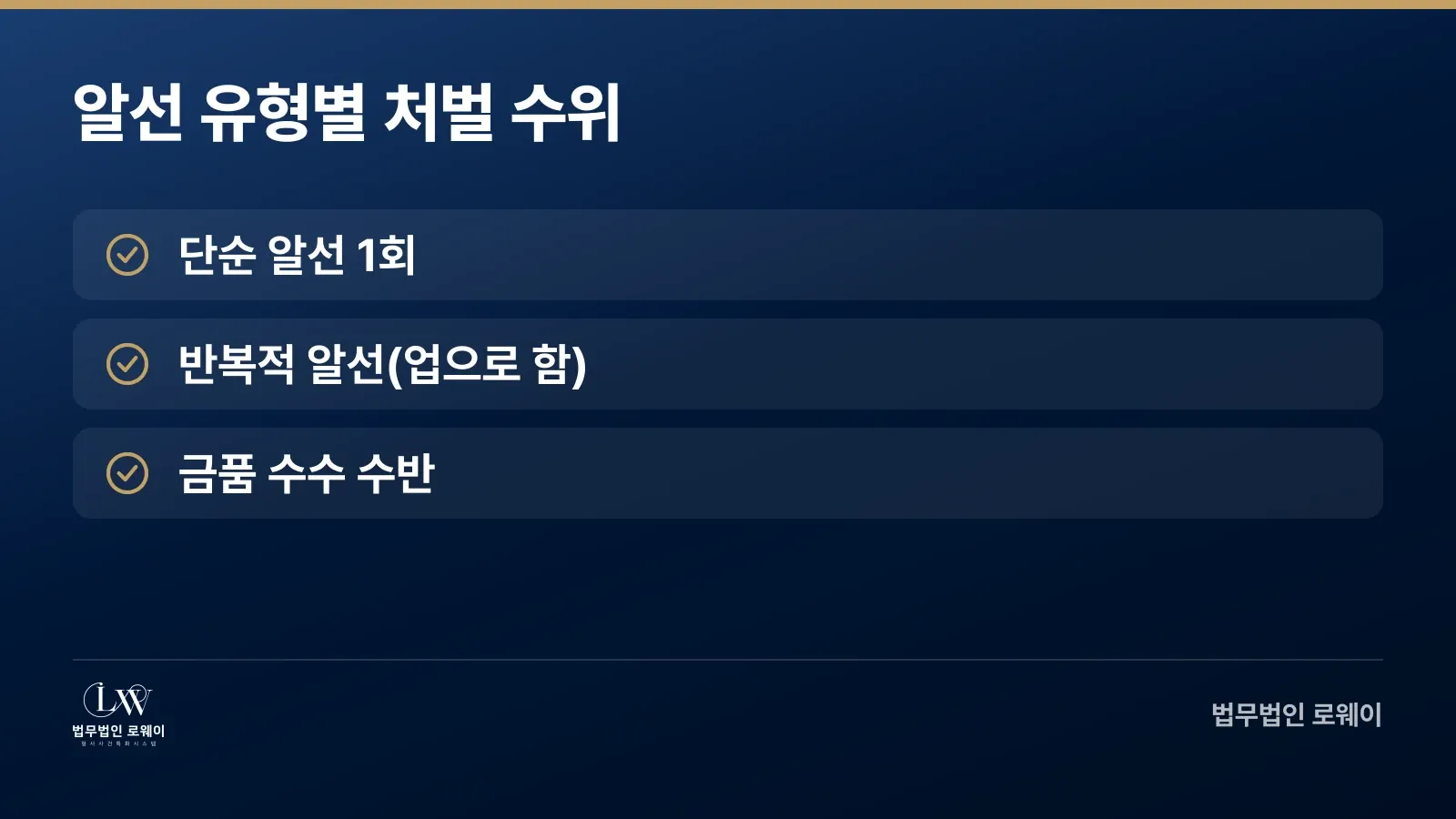 성매매알선의 단순·반복·금품 수수 유형별 처벌 판단 기준