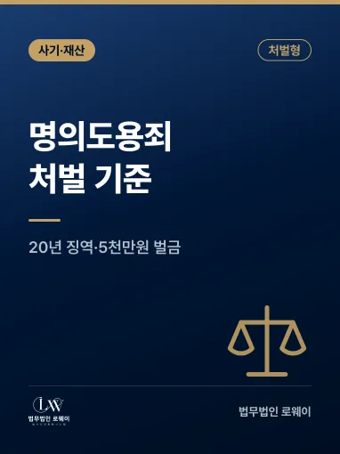 명의도용죄, 처벌 기준과 형량 판단 요소 정리