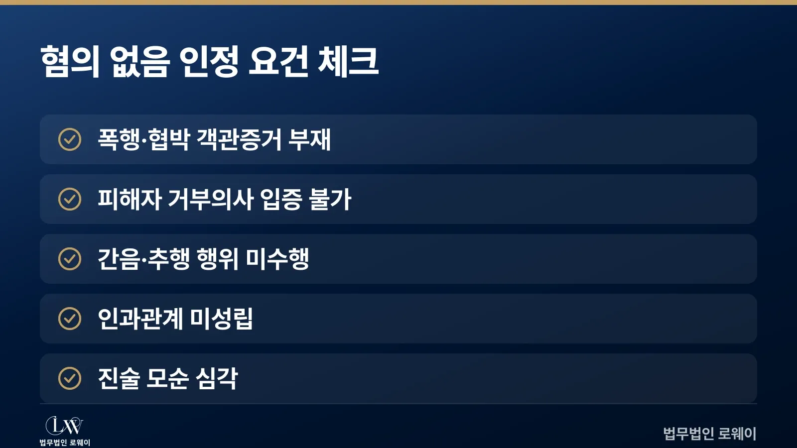 성범죄 혐의 없음 판단 기준 체크리스트
