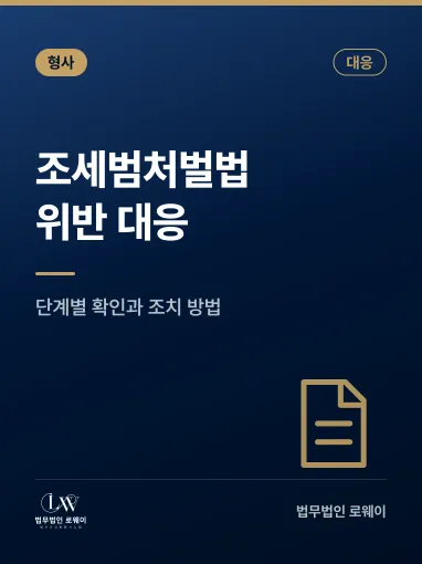 조세범처벌법 위반 대응 방법, 단계별로 확인할 점