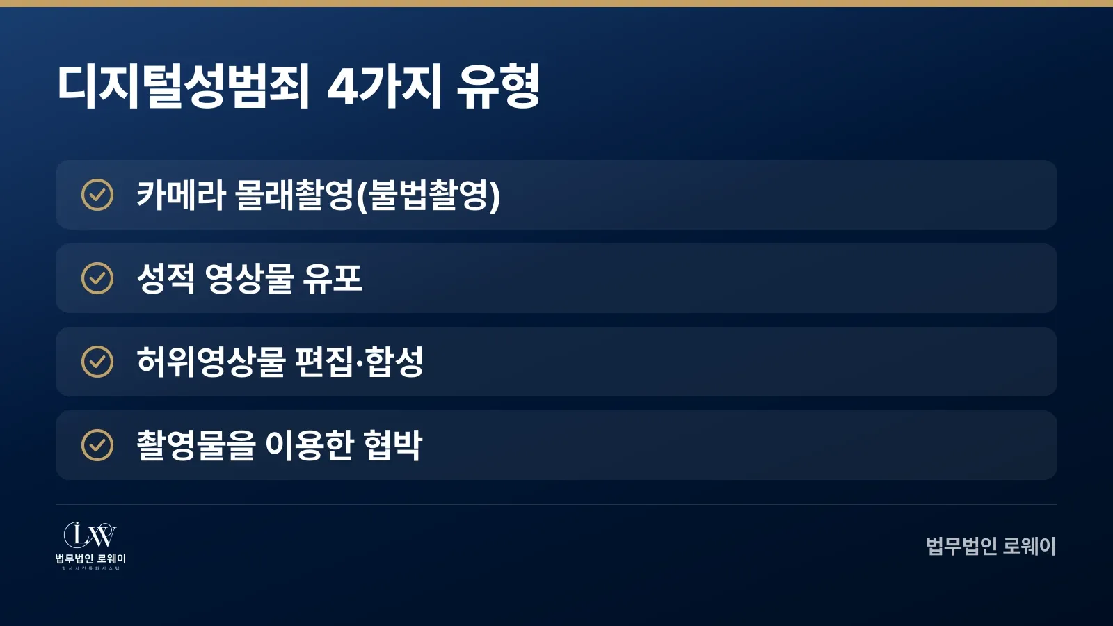 디지털성범죄 4가지 유형 체크리스트