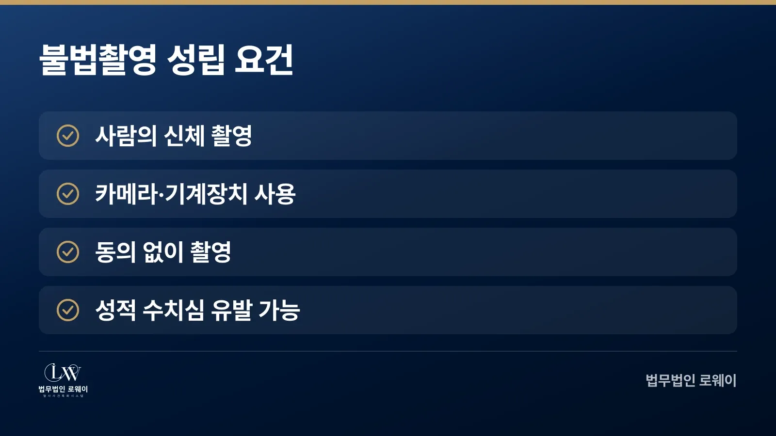 디지털성범죄 불법촬영 성립요건 4가지